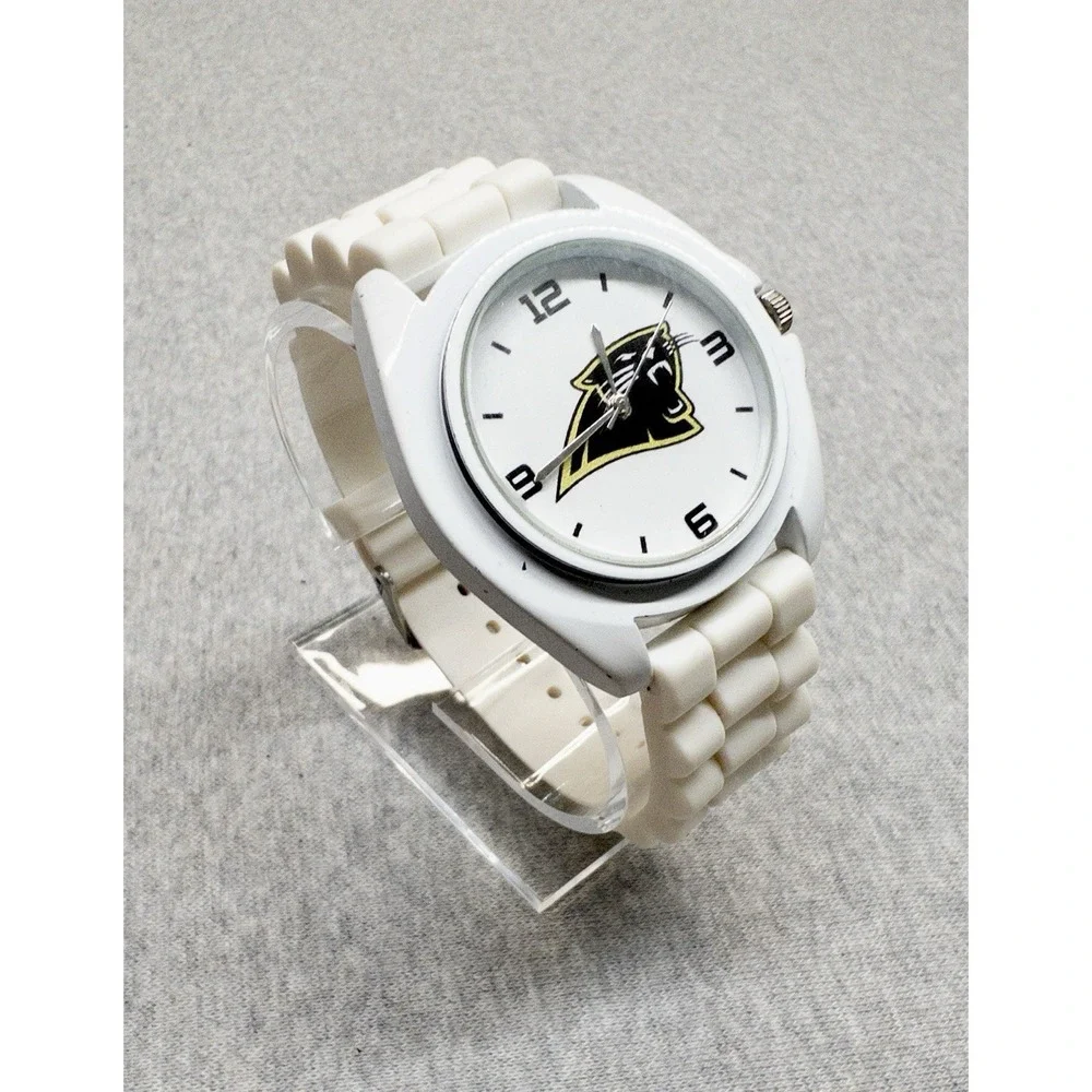 Panthers White Quartz Watch Resin Band 32mm‎ New Battery
